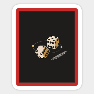 Gambling dice Sticker